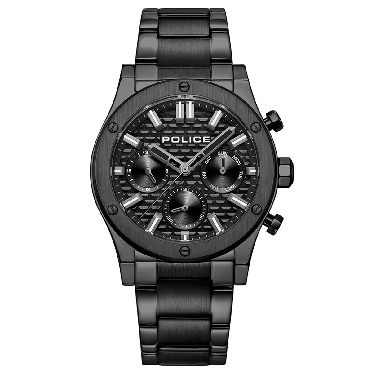 MONTRE POLICE HOMME M.FONCTION ACIER